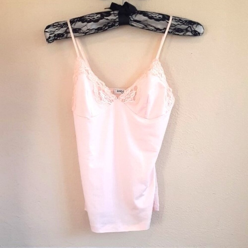Honeydew Lace Camisole Pale Peach Small or XS